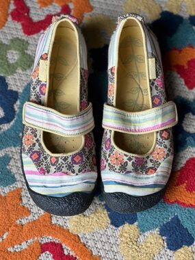 KEEN Women's Mary Jane Flats Floral Canvas Hook & Loop Multicolor US 9